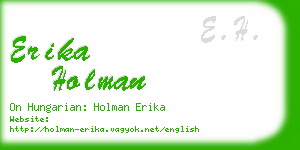 erika holman business card